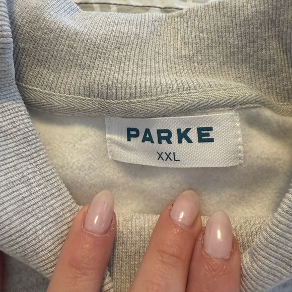 Parke Light Gray Sweatshirt with Miami Pink Lettering - Picture 5 of 7